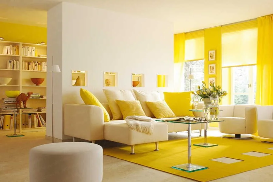 yellow paint room